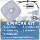 AUMEL Air Filter with Fuel Line Kit Replace for 13031054130, A226001410 for ECHO GT-200 GT-200R GT225 GT230 GT231 GT251 GT2000 Trimmer; SRM210 SRM211 SRM225 SRM230 String Trimmer