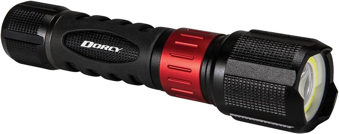 Dorcy 5.9-in. 1,000-Lumen USB-Rechargeable Instant Spot Flood Flashlight, Black (41-4358)