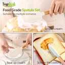 Silicone Spatula Set, Food Grade Rubber Spatula-4 Piece Nonstick Rubber Spatulas, Spoonula, Jar Scraper for Cooking, Baking, Mixing, Frosting - Heat Resistant Up to 600F (Spatulas-Off White)