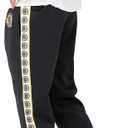 FOCO Men's NHL Team Color Stripe Logo Track Suit Pants (Black, L)