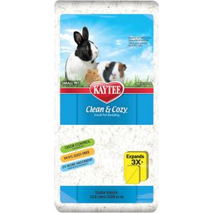 Kaytee Clean & Cozy White Paper Bedding, Made for Small Animals, 24.6 Liters
