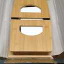 JACNITAD Foldable Toilet Stool, 7 Inch Poop Stool for Bathroom, Bamboo Toilet Stool Squat Adult, Collapsible Squatting Potty Stool with Non-Slip Strip - Improve Squatting Posture and Comfort, Foldable-wood, 7 Inch (Pack of 1)