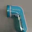 BEAUTURAL Fabric Shaver and Lint Remover, Sweater Defuzzer with 2-Speeds, 2 Replaceable Stainless Steel Blades, Battery Operated, Remove Clothes Fuzz, Lint Balls, Pills, Bobbles (Aqua)