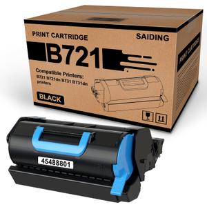 SAIDING B721 Toner Cartridge 45488801 Replacement for B721 B731 Black Toner Carrtidge to use with OKI B721dn B731dnw B731dn (1 Black)