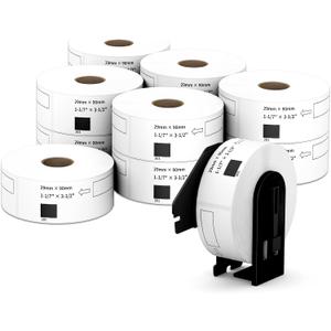 Compatible Standard Address Labels Replacement for Brother DK-1201 (1.1" X 3.5), Use with Brother QL Label Printers (12 Rolls + 1 Reusable Cartridge, 400 Labels/Roll)