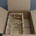 StorageWorks Large Rectangular Wicker Basket, Water Hyacinth Storage Basket with Built-in Handles, 1 Pack