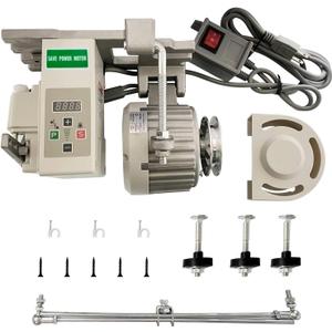 Sewing Machine Motor AC110V Industrial Brushless Servo Motor with Controller and Foot Switch Reversible (750W)