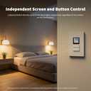 Aqara Touchscreen Switch S100 US, LCD Smart Light Switch, Matter Hub Required, 8 Wireless Buttons, Native Matter Over Wi-Fi, Built-in Thread Border Router, Works with Apple Home, Alexa & Google Home