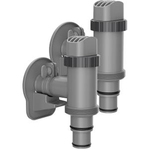 Above Ground Swimming Pool Plunger Valve & Swimming Pool Pipe Holder Set- Replacement Pool Accessories Compatible with Intex Pools (2 Each)