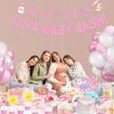 Splish Splash Baby Shower Decorations,Pink Beach Party Decorations,Splish Splash Its a Baby Bash Banner,Pink White Ballloon for Kids Baby Shower Decorations Summer Swimming HawaiianTropical Supplies