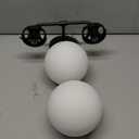 Black Bathroom Light Fixtures Over Mirror, Modern Vanity Lighting with Milk White Glass Globe Shades 2-Light Farmhouse Wall Sconce