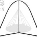 SUNCREAT Tripod Hanging Chair Stand – 400lbs Capacity, Heavy Duty Steel, Rust Resistant, Stable Hammock Frame for Air Porch, Indoor/Outdoor Use – Swing Not Included, Black