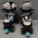 Sowume Adjustable Roller Skates for Girls and Women, All 8 Wheels of Girl's Skates Shine, Safe and Fun Illuminating for Kids S