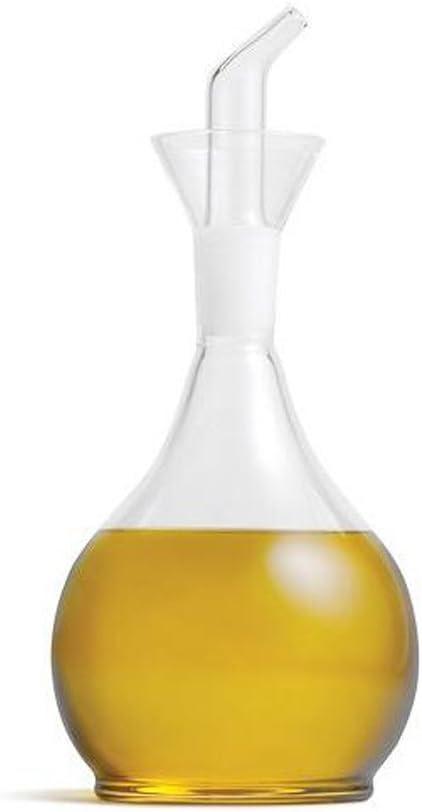 Eleton's Planet Pyriform 30oz Glass Olive Oil Dispenser Bottle, Oil & Vinegar Cruet with Pourers and NO Funnel Needed -Olive Oil Carafe Decanter for Kitchen