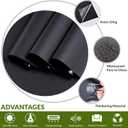 VELIMAX Static Cling Total Blackout Window Film Privacy Room Darkening Window Tint Black Window Cover 100% Light Blocking No Glue (35.4 x 236.2 inches)