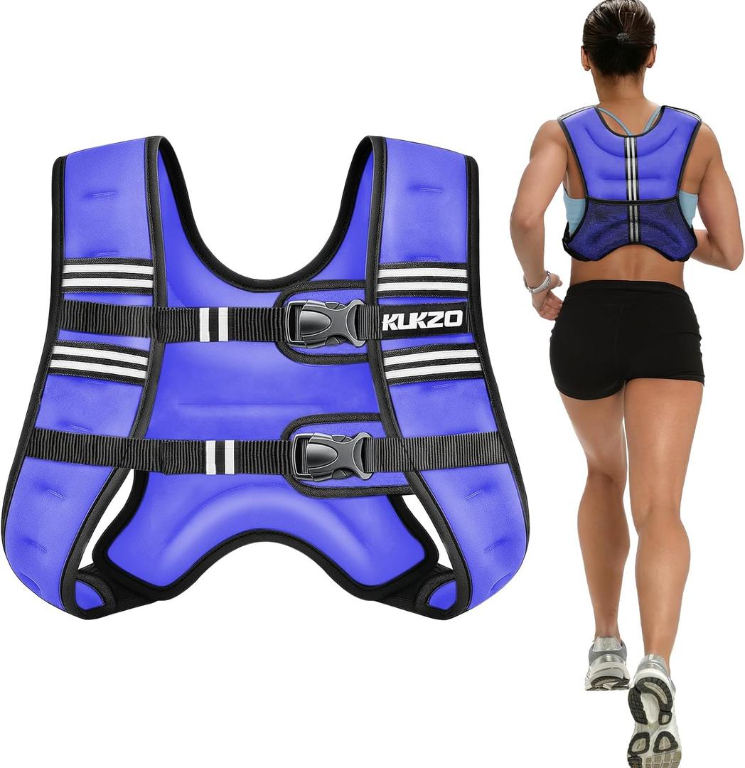 Weighted Vest Woman, 12 Lb Unisex Reflective Strength Training Weight Vest For Running, Jogging, Cardio & Workouts 12lb