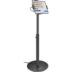 AboveTEK iPad Kiosk Floor Stand - Height Adjustable POS Tablet Floor Stand, 360 Swivel Universal Locking Holder for 7.9"-11" iPad/Air/Samsung - Anti-Theft Security Stand for Retail, Business