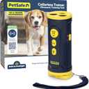 PetSafe Collarless Trainer Ultrasonic Bark Deterrent Handheld Anti Bark Device High-pitched Sound, Flashing Light and Variable Tone Rechargeable Battery Flashlight Wrist Strap