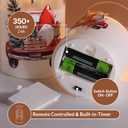 Eywamage Christmas Glass Flameless Candles with Remote, Flickering LED Pillar Candles Holiday Table Decor Gift Set of 3 (Red Truck)