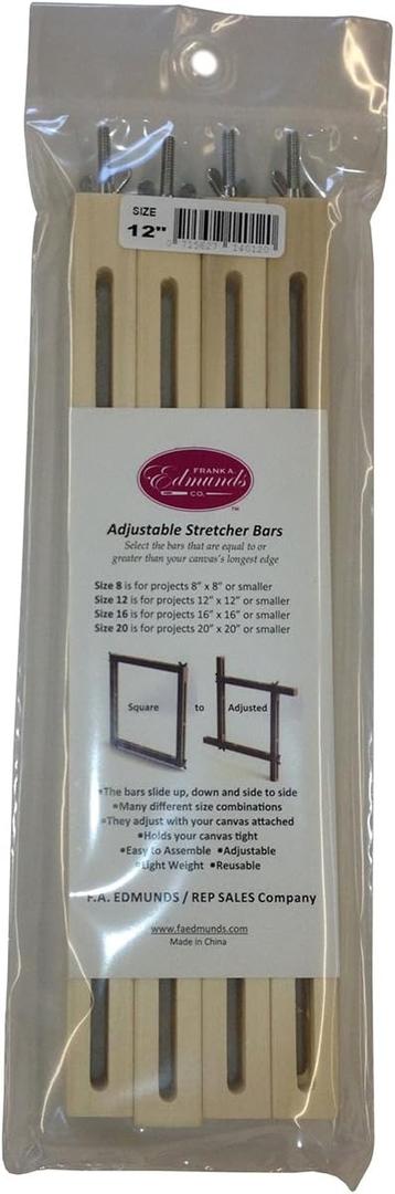 Frank A. Edmunds 12-inch Adjustable Stretcher Bar Set,4012