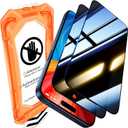 UniqueMe for iPhone 15 Pro Max Privacy Screen Protector - [Military Grade Shatterproof & 9H+ Hardness] Privacy Screen 15 Pro Max Tempered Glass Full Coverage,Easy to install, 2 Packs (Black)