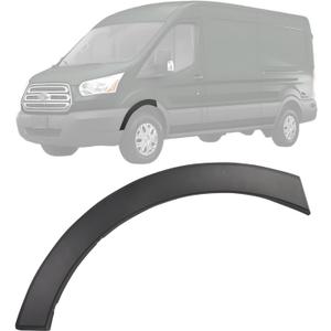 Front Left Driver Side Door Fender Flare Molding Trim, Wheel Arch Panel Cover for 2015-2019 Transit 150 250 350 350 HD Cargo Van, Durable Wheel Fender Trim Molding Replace BK3Z61278L01BC