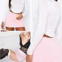 Danysu Stretchy Mini Skorts Low Waist Skirt with Shorts Side Slit 2026 Sports Daily Going Out Outfits (L)