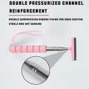 2 x Car Rearview Mirror Wiper, Retractable Auto Glass Squeegee, Water Cleaner with Telescopic Long Rod, Portable Cleaning Tool for All Vehicles, Universal Automotive Accessories (Pink)