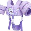 Gogokids Puddle Float Jumper,Toddler Swim Vest Kids Secure Pool Floats, Toddler Floaties w/Water Wings, Swimming Jacket Pool Beach Water Play for Kids Swimmies Children Boy Girl, E-Purple Unicorn, Fit 2-6 Years, 33-66 Pounds