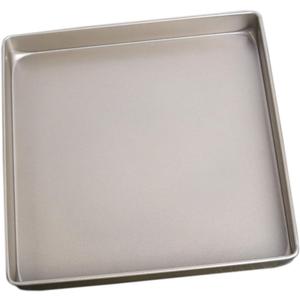 Multifunctional Baking Tray Cookie Cake Pan Non Stick Baking for Home and Professional Use , 9.5"*9.5"*1", 4 Pack