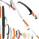 5-26 FT Manual Pole Saws for Tree Trimming, Tree Trimmer Long Handle Pruner with Telescoping Pole, Tree Pruner Extendable for Branch Cutter, Tree Trimmer, Shrub Trimmer