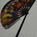 Boots on The Ground Hand Fan, Boots on The Ground Fan, Clap Fans for Line Dancing, Large Folding Hand Fan, Party, Dance Enthusiasts Gift (Brown)