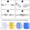 Brizled Blue Rope Lights, 18ft 216 LED Rope Lights Waterproof, 120V ETL Listed Plugin Blue Light Connectable with Clear PVC Tube, Indoor/Outdoor Christmas Lighting for Backyard Garden Patio Christmas