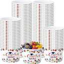 2 x Funnymoom 50 Pack Red White Blue Wildflower Graduation Ice Cream Cups 9 oz Class of 2026 Congrats Grad Disposable Dessert Snack Cups Floral Graduation Paper Soup Bowls for College High School Party, about 3.5 x 2.4 x 2.8 inches/ 9 x 6 x 7.2 cm