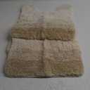 Microfiber Bathroom Rugs and Toilet Rugs U-Shaped, 29x22and 23x20 Beige, 2 Item Bundle