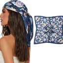 AWAYTR 27.5" Square Satin Head Scarf for Women Hair Scarf Silky Bandana | 70x70cm silk feel head scarf wrap. Ideal for women daily wear travel and sleeping. Soft premium hair protection accessory.