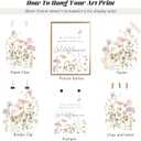 3Pcs Watercolor Flowers Nursery Wall Art Florals Botanical Sentence Picture Wall Decor Pink Wildflowers Poster Print Artwork for Girl Nursery Office Bedroom Livingroom Inspirational Wall Decoration