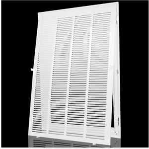 Return Air Filter Grille 20x30,Air Return Vent Cover for 20"W x 30"H Duct Opening,Steel HVAC Vent Covers for Wall and Ceiling,Holds 1" Thick AC Filter, For 20''W30''H-Duct Opening