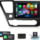 Naifay Android Car Radio for Honda Civic 2013 2014 2015 2016 2017 with Wireless CarPlay Android Auto, 2+32G 9inch IPS Touch Screen Car Stereo Bluetooth FM in-Dash GPS Navigaion WiFi SWC Split Screen