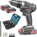 24V Brushless Cordless Power Drill with 2x4.0Ah Battery and Charger (531 in.lbs)- 3/8 inch Chuck Brushless Impact Driver, LED Work light Hammer Drills