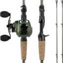 KastKing Spartacus II Twin-Tip Fishing Rod and Reel Combo, Spinning & Casting Combo, Fishing Poles and Reels Combo, KastFlex IM6 Graphite Blanks, 2-Piece Rods with Extra Tip