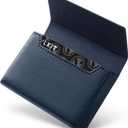 VULKIT Business Card Holders Large Capacity for 30-40 Business Cards with RFID Blocking Magnetic Closure (Navy)
