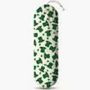Plastic Bag Holder, Wall Mount Grocery Sack Organizer Dispenser, Washable Cotton-Linen Storage with Hanging Loop, St. Patricks Day Irish Hat & Clover Design for Kitchen Pantry Decor