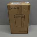 KSSKSS 3 Pack Bathroom Small Trash Can with Lid, 2.6 Gallon Slim Garbage Bin with Pop-Up Lid, 10L Plastic Wastebasket for Bedroom, Office, Kitchen, Toilet (Black)