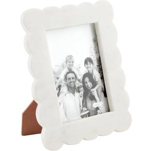 Mud Pie Scalloped Marble Frame, Large, 5x7