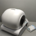 (2025) Self Cleaning Litter Box, Upgraded Robot Automatic Litter Box for Multiple Cats, 65L+9L Extra Large, Features Negative ion Sterilization and Deodorization, APP Control, Health Monitor (White)