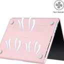 EooCoo Case Compatible with MacBook Pro 14 inch M5 2026-2021 M4 M3 M2 M1 Pro/Max Chip, Hard Shell Cases with Keyboard Cover, Screen Protector - Matte Pink