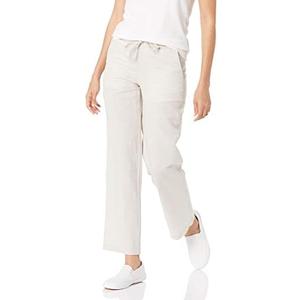 Amazon Essentials Womens Linen Blend Drawstring Relaxed Fit Wide Leg Pant, Small