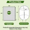 4-Pack 12x10FT Fruit Tree Netting Bags, Bird Netting Safeguard Apple Trees and Blueberry Bushes from Birds, Pest and Deer, Cicadas Netting Cover with Zipper and Drawstring