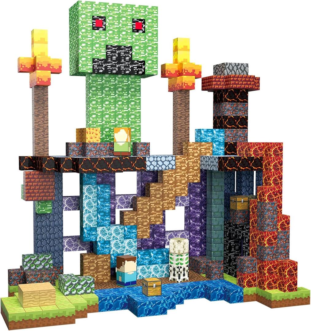 160 PCS Magnetic Blocks Building Toys, Build 3D Magnetic Building Blocks Set for Kids Ages 3+, Magnet Blocks STEM Sensory Educational Christmas Birthday Gifts Construction Toys